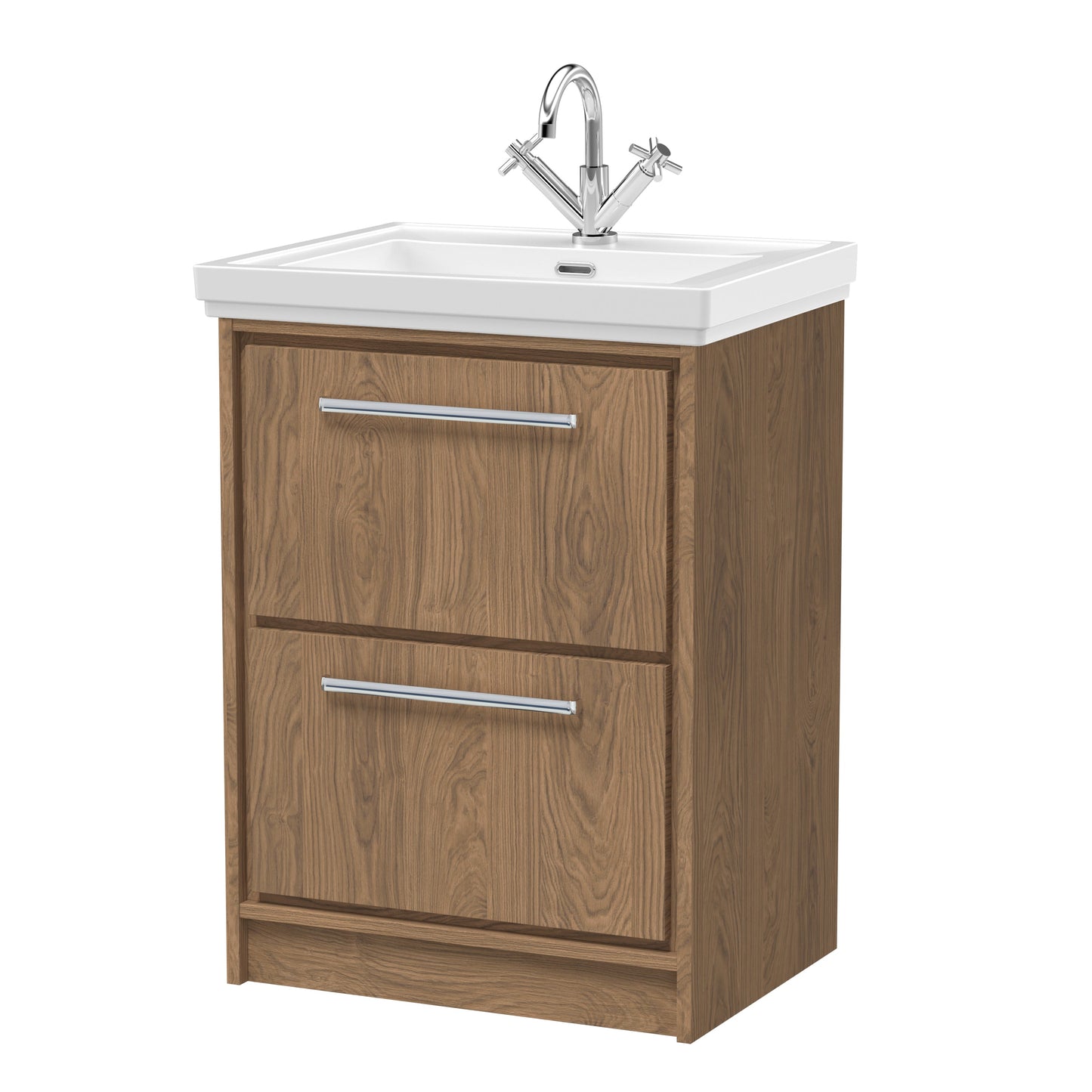 Hudson Reed Lille Floor Standing 2 Drawer Vanity with Basin/Worktop