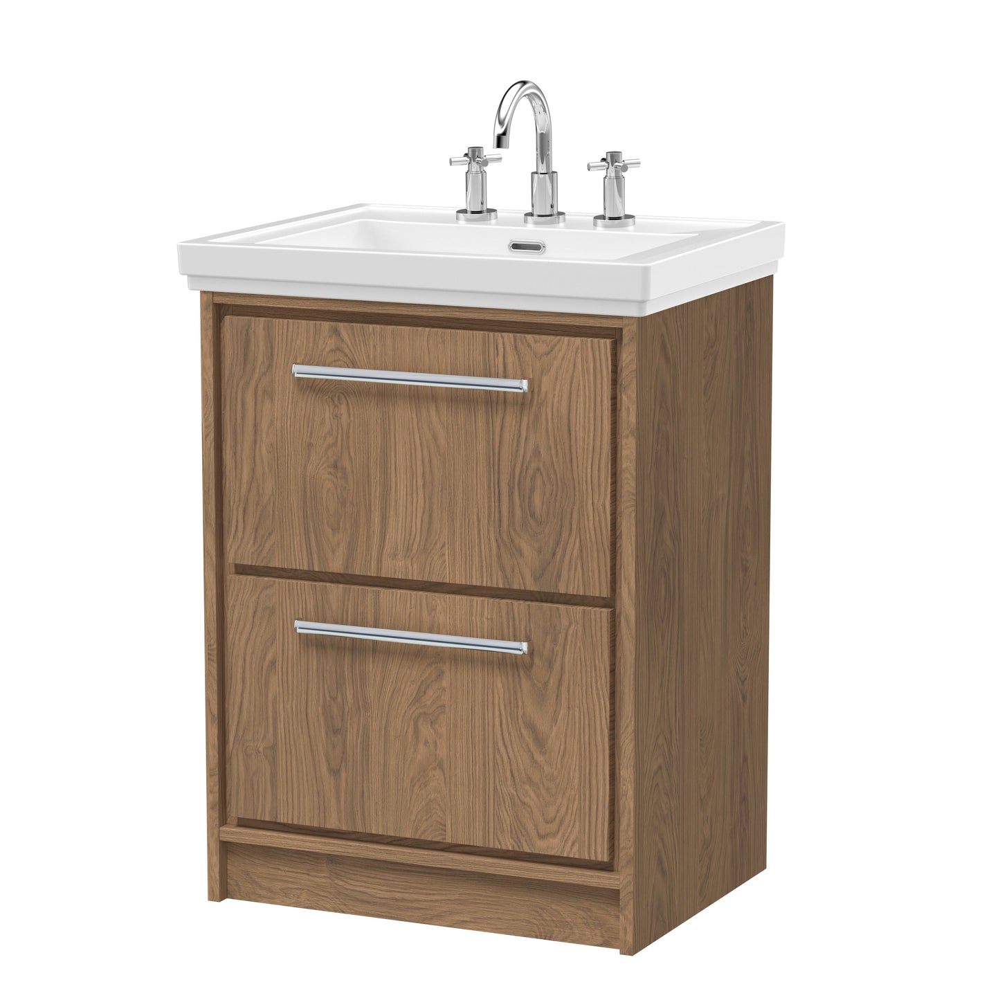 Hudson Reed Lille Floor Standing 2 Drawer Vanity with Basin/Worktop