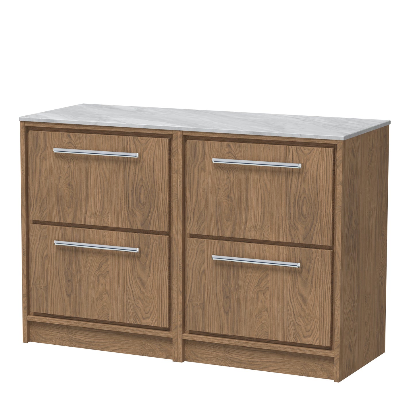 Hudson Reed Lille 1200mm Floor Standing 4 Drawer Vanity With worktop