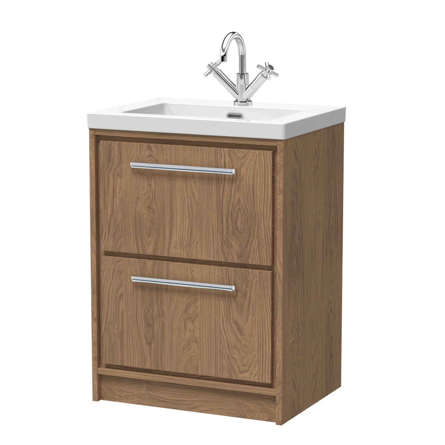 Hudson Reed Lille Floor Standing 2 Drawer Vanity with Basin/Worktop