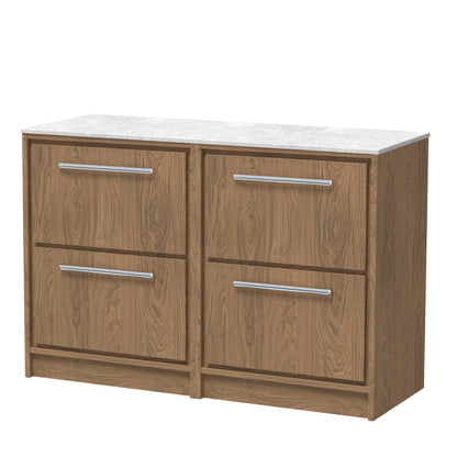 Hudson Reed Lille 1200mm Floor Standing 4 Drawer Vanity With worktop