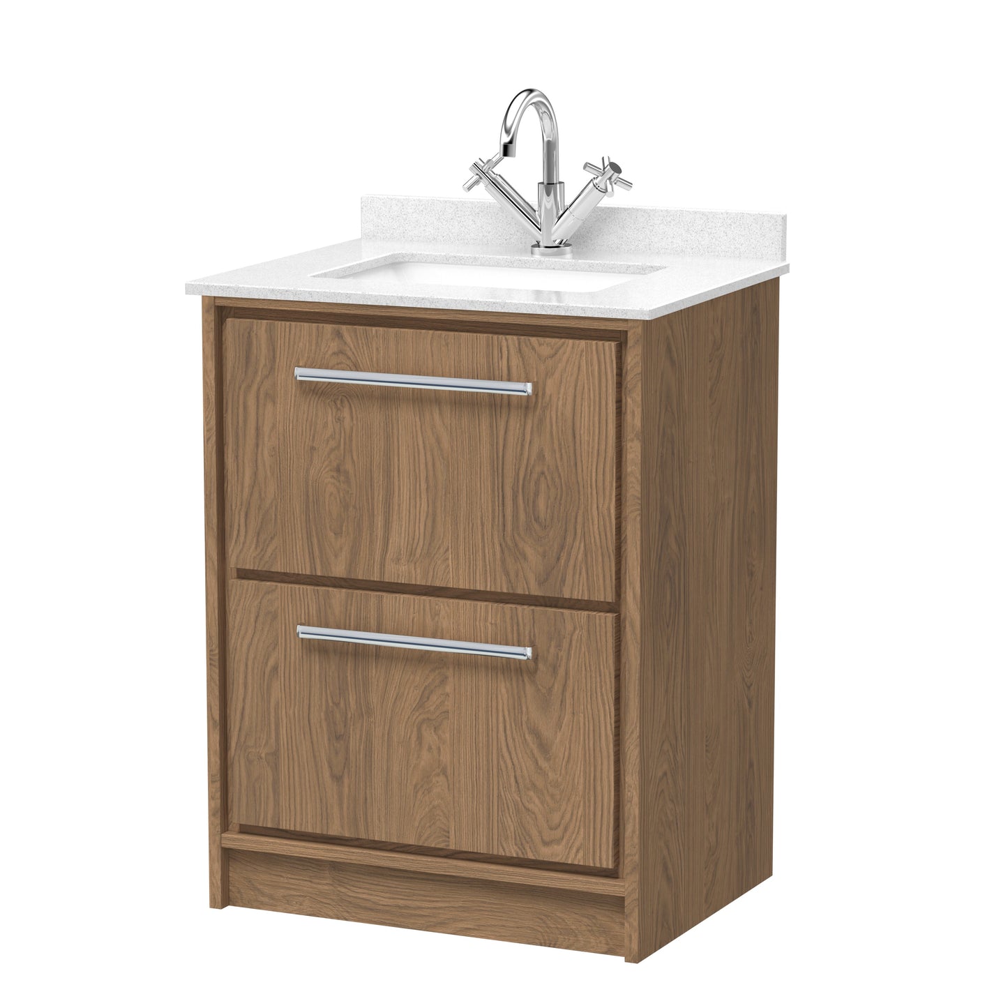 Hudson Reed Lille Floor Standing 2 Drawer Vanity with Basin/Worktop