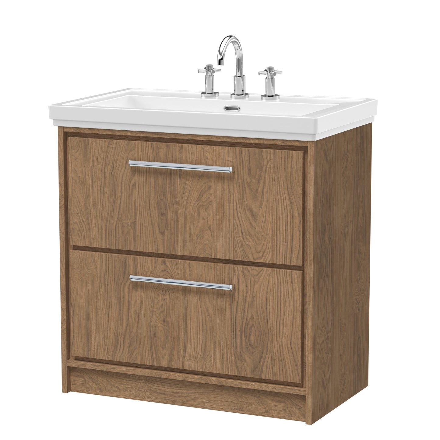 Hudson Reed Lille Floor Standing 2 Drawer Vanity with Basin/Worktop