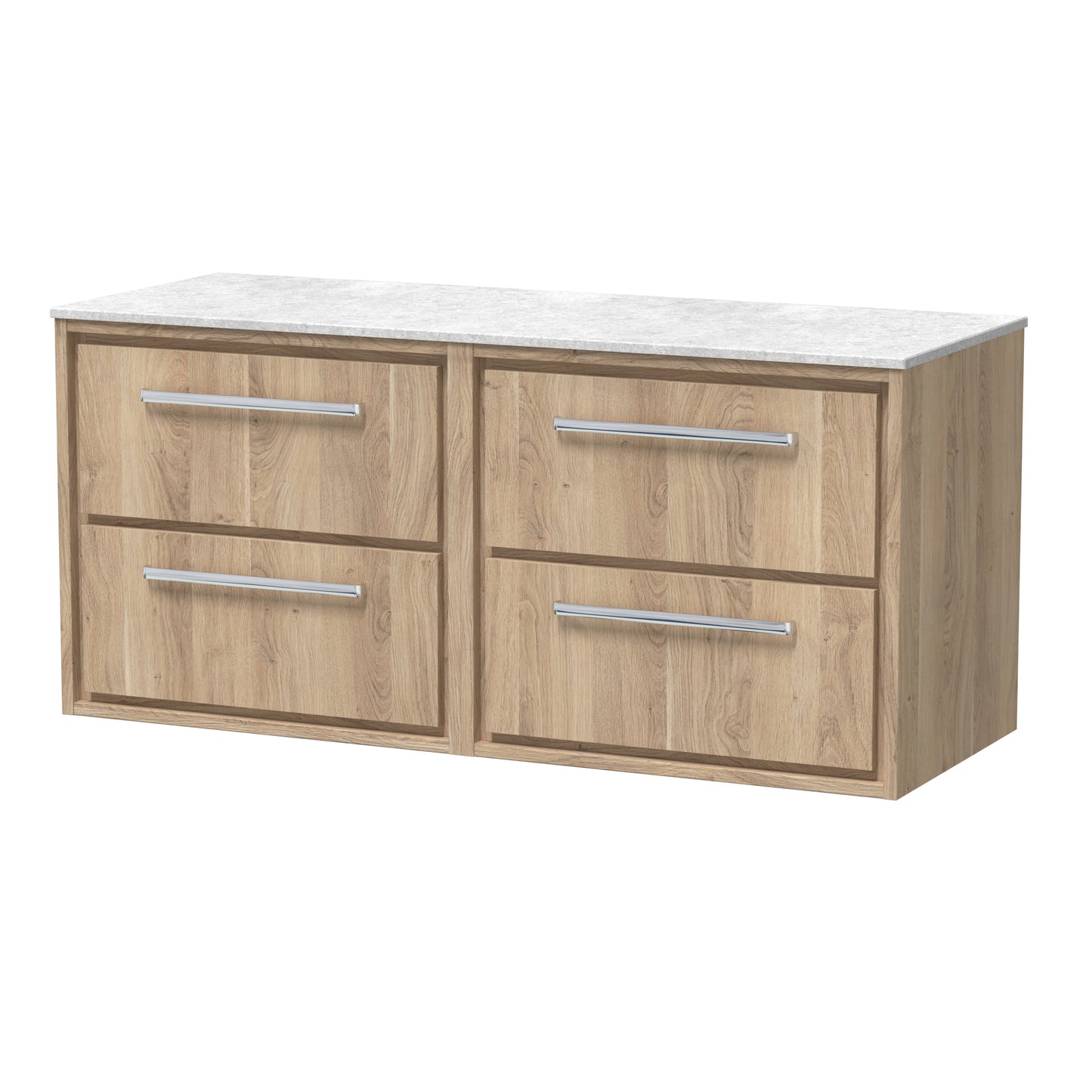 Hudson Reed Lille 1200mm Wall Hung 4 Drawer Vanity with wirktop