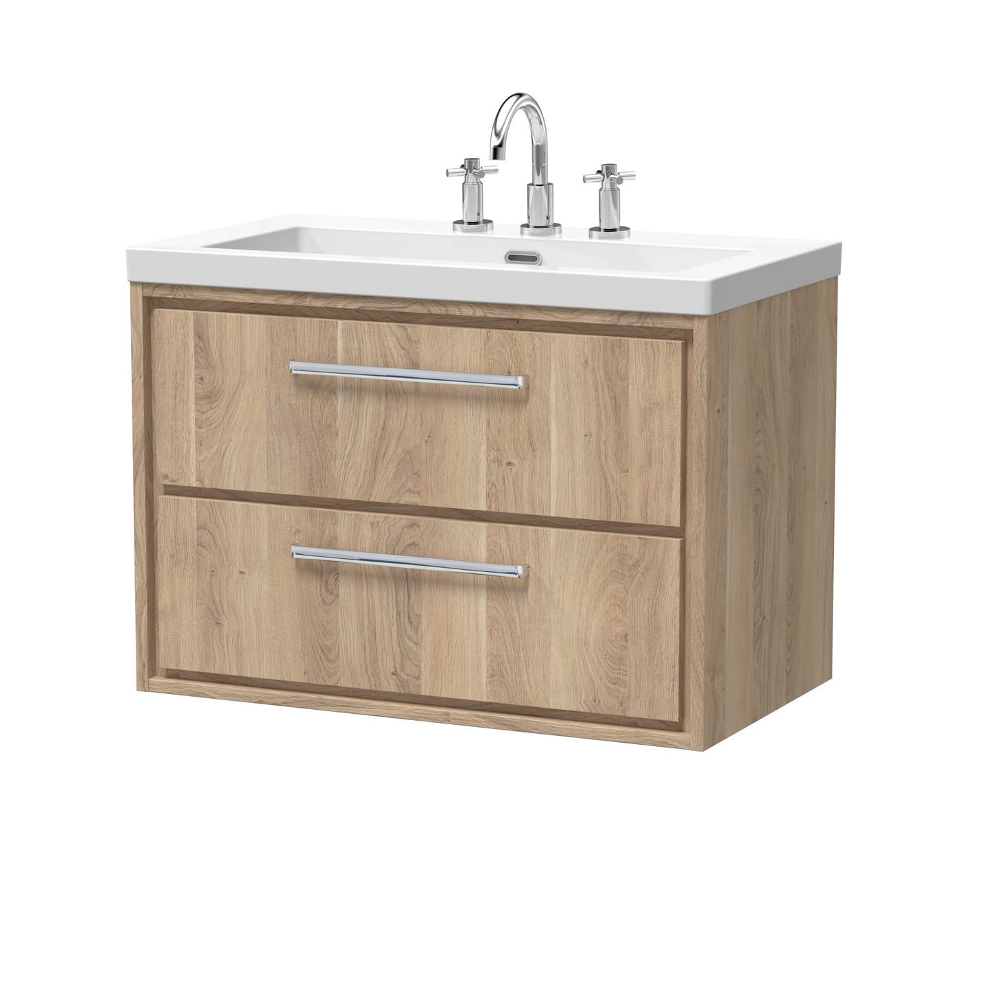 Hudson Reed Lille Wall Hung 2 Drawer Vanity with Basin/Worktop