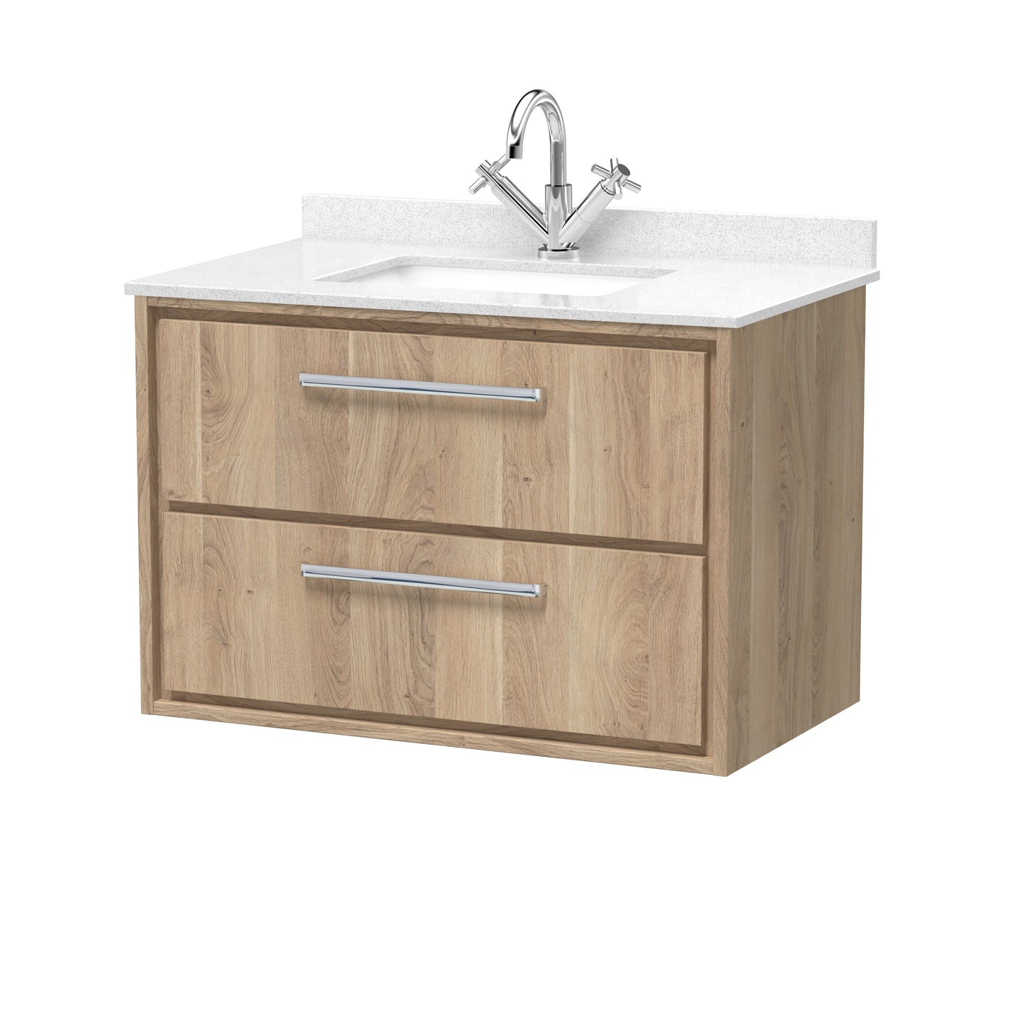 Hudson Reed Lille Wall Hung 2 Drawer Vanity with Basin/Worktop