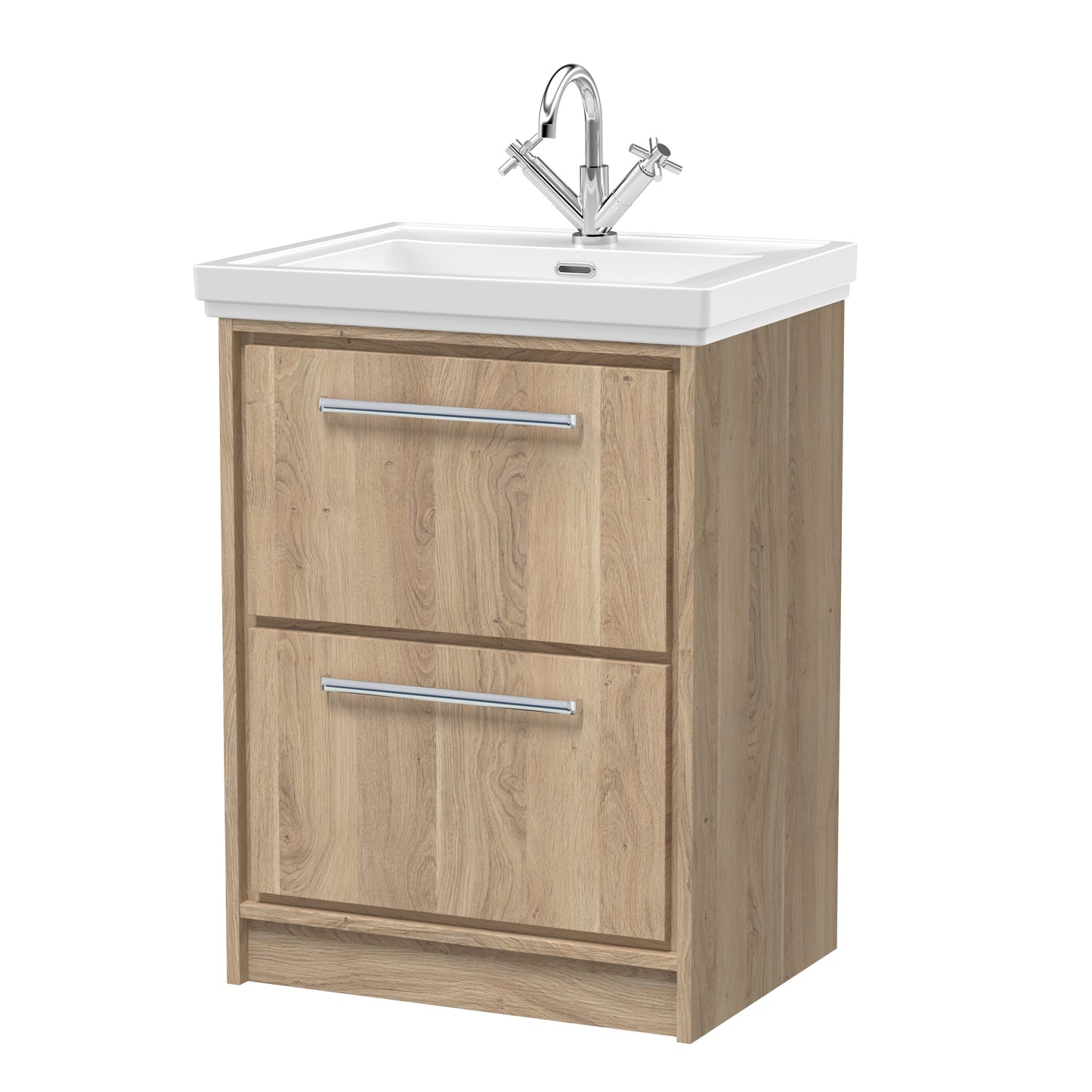 Hudson Reed Lille Floor Standing 2 Drawer Vanity with Basin/Worktop