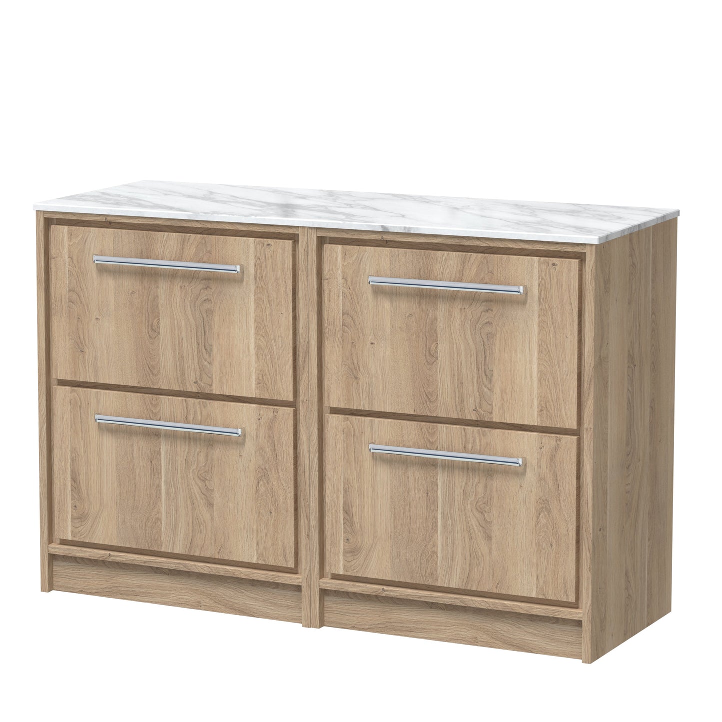 Hudson Reed Lille 1200mm Floor Standing 4 Drawer Vanity With worktop