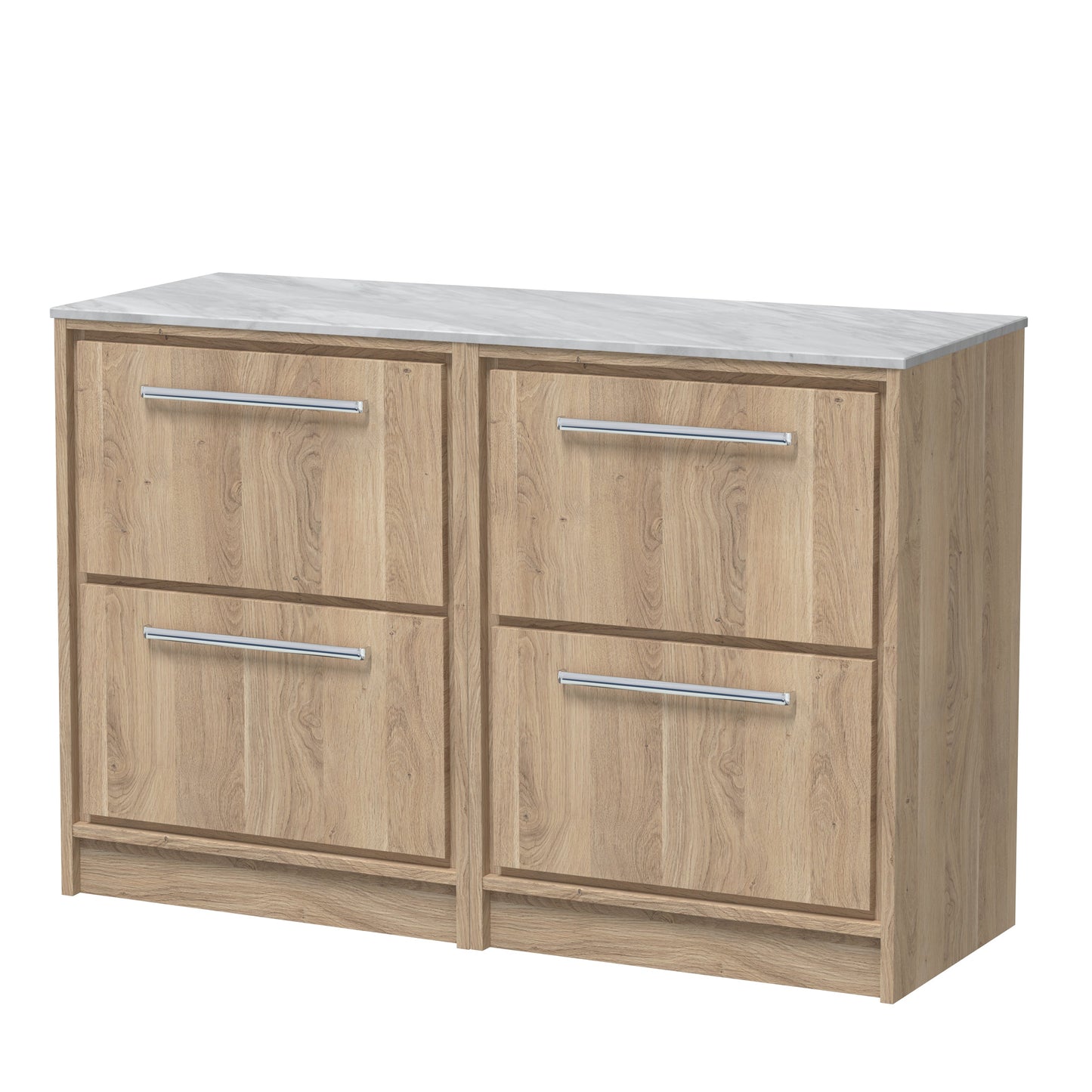 Hudson Reed Lille 1200mm Floor Standing 4 Drawer Vanity With worktop