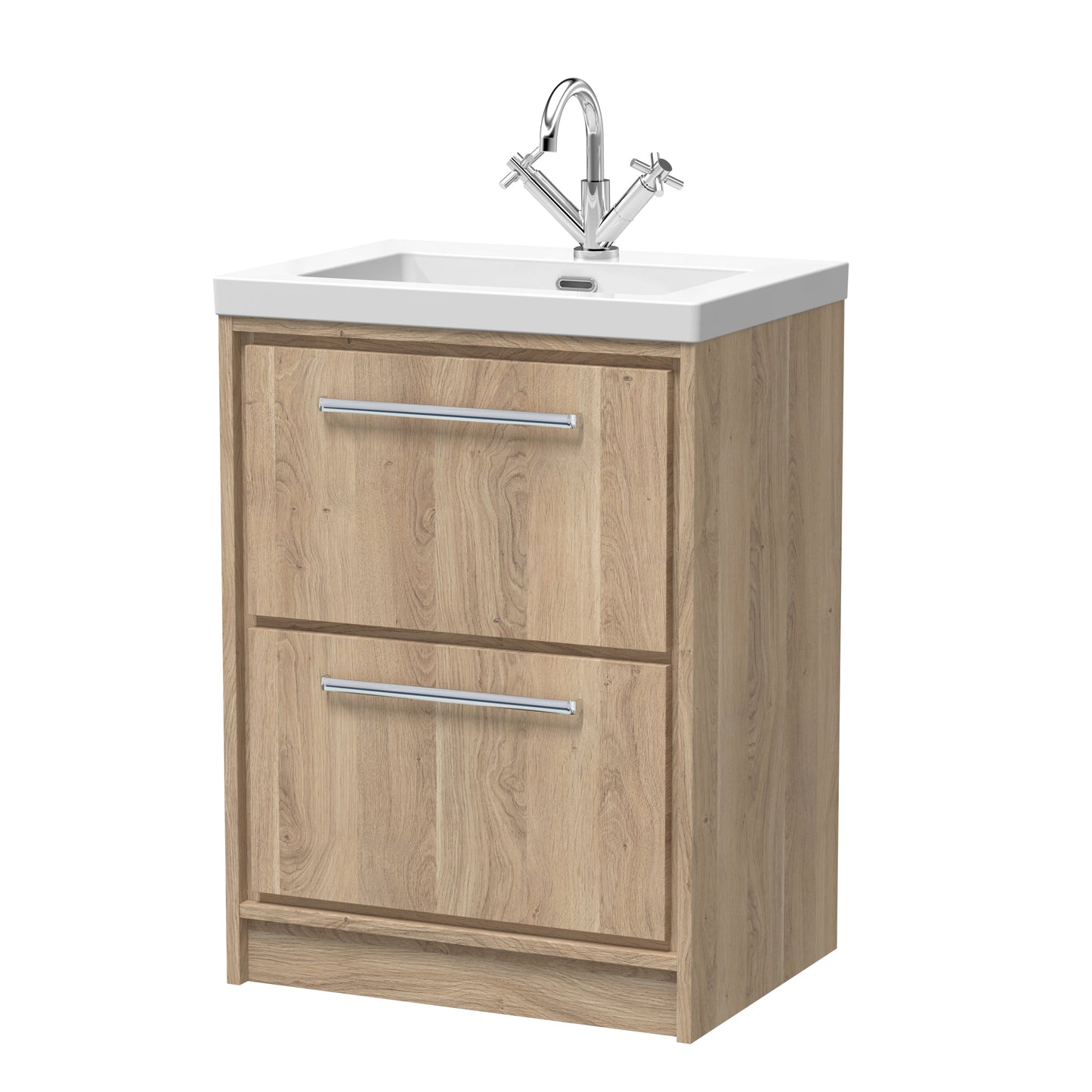 Hudson Reed Lille Floor Standing 2 Drawer Vanity with Basin/Worktop