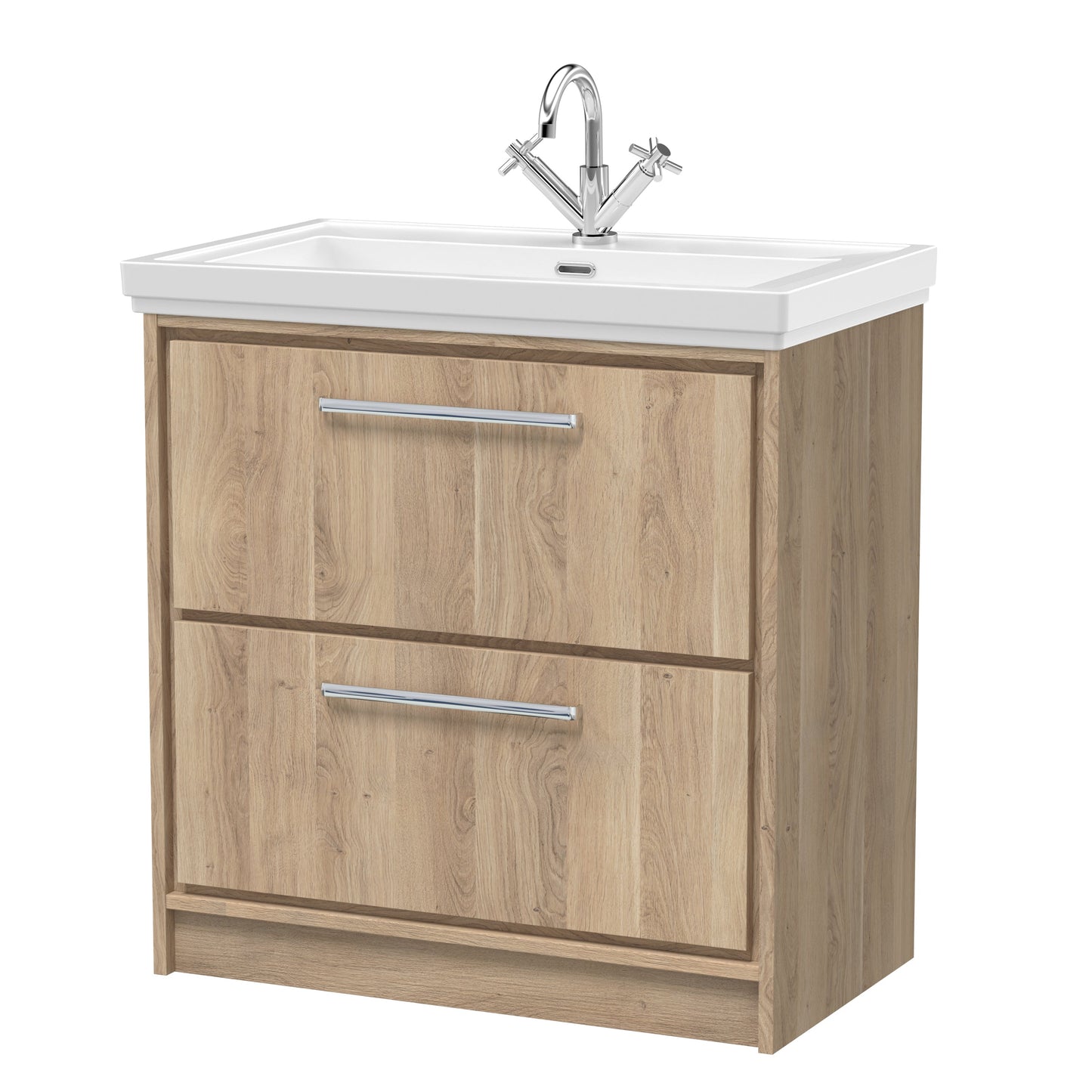 Hudson Reed Lille Floor Standing 2 Drawer Vanity with Basin/Worktop