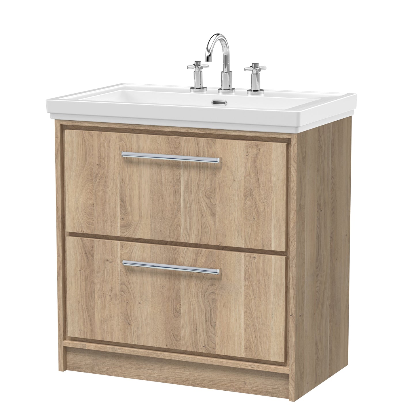 Hudson Reed Lille Floor Standing 2 Drawer Vanity with Basin/Worktop