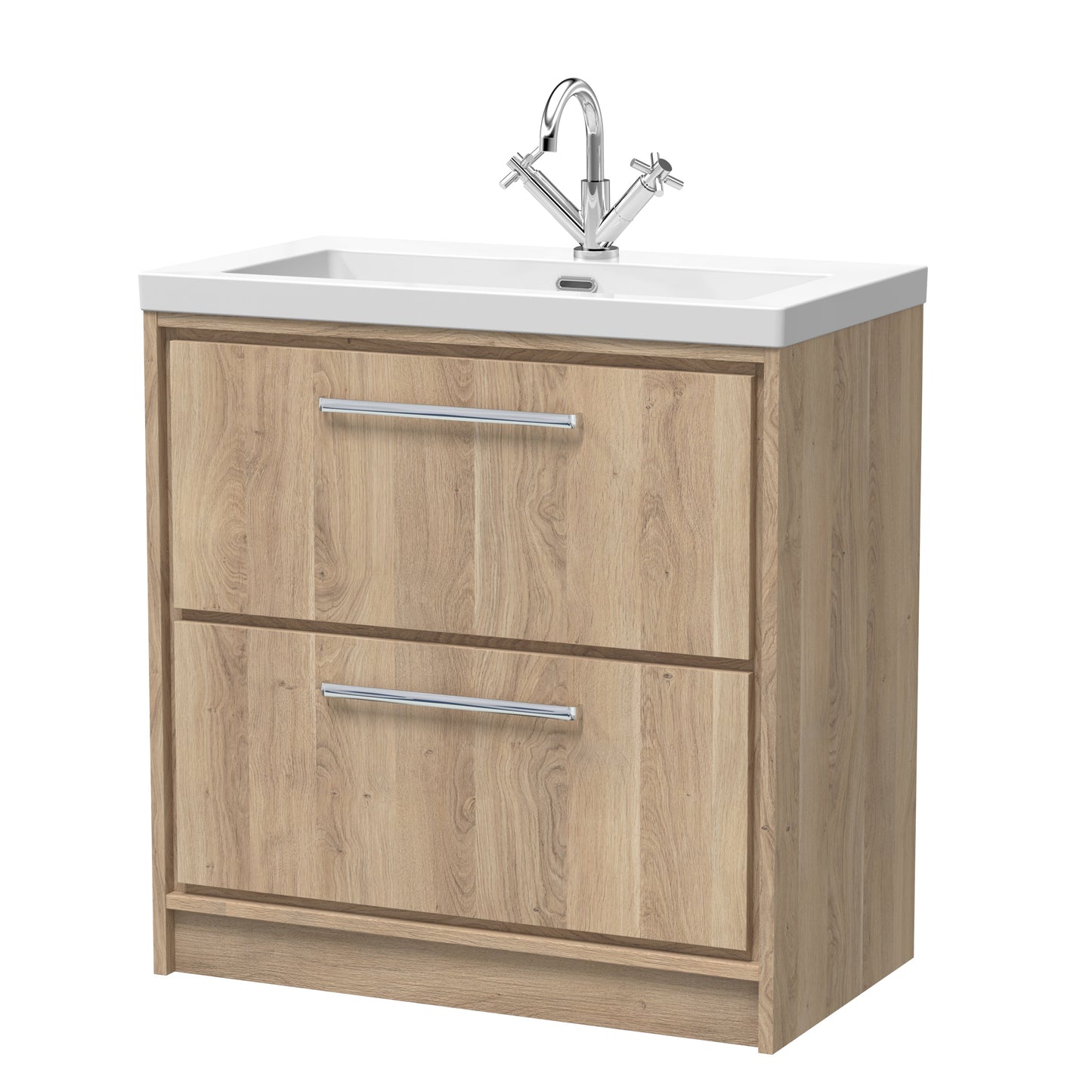 Hudson Reed Lille Floor Standing 2 Drawer Vanity with Basin/Worktop