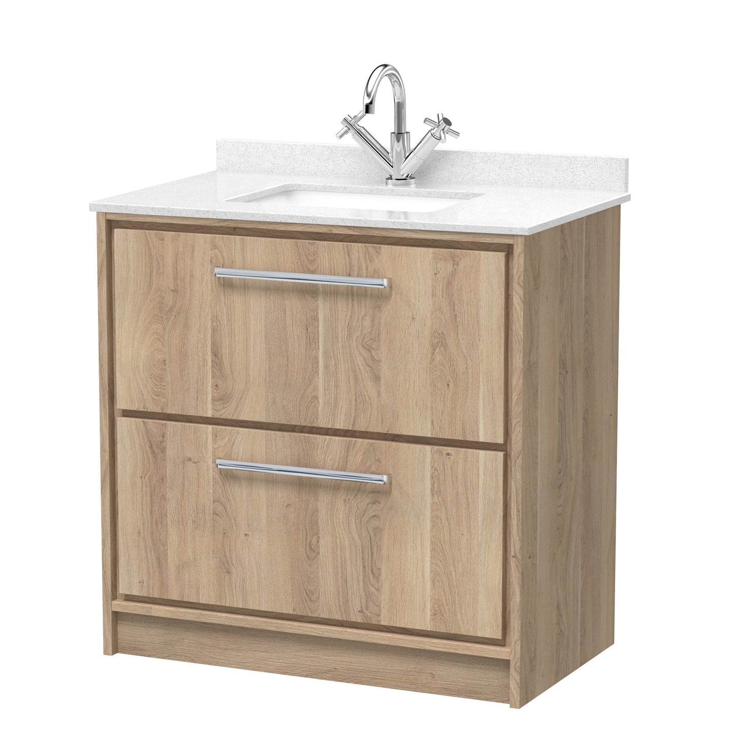 Hudson Reed Lille Floor Standing 2 Drawer Vanity with Basin/Worktop