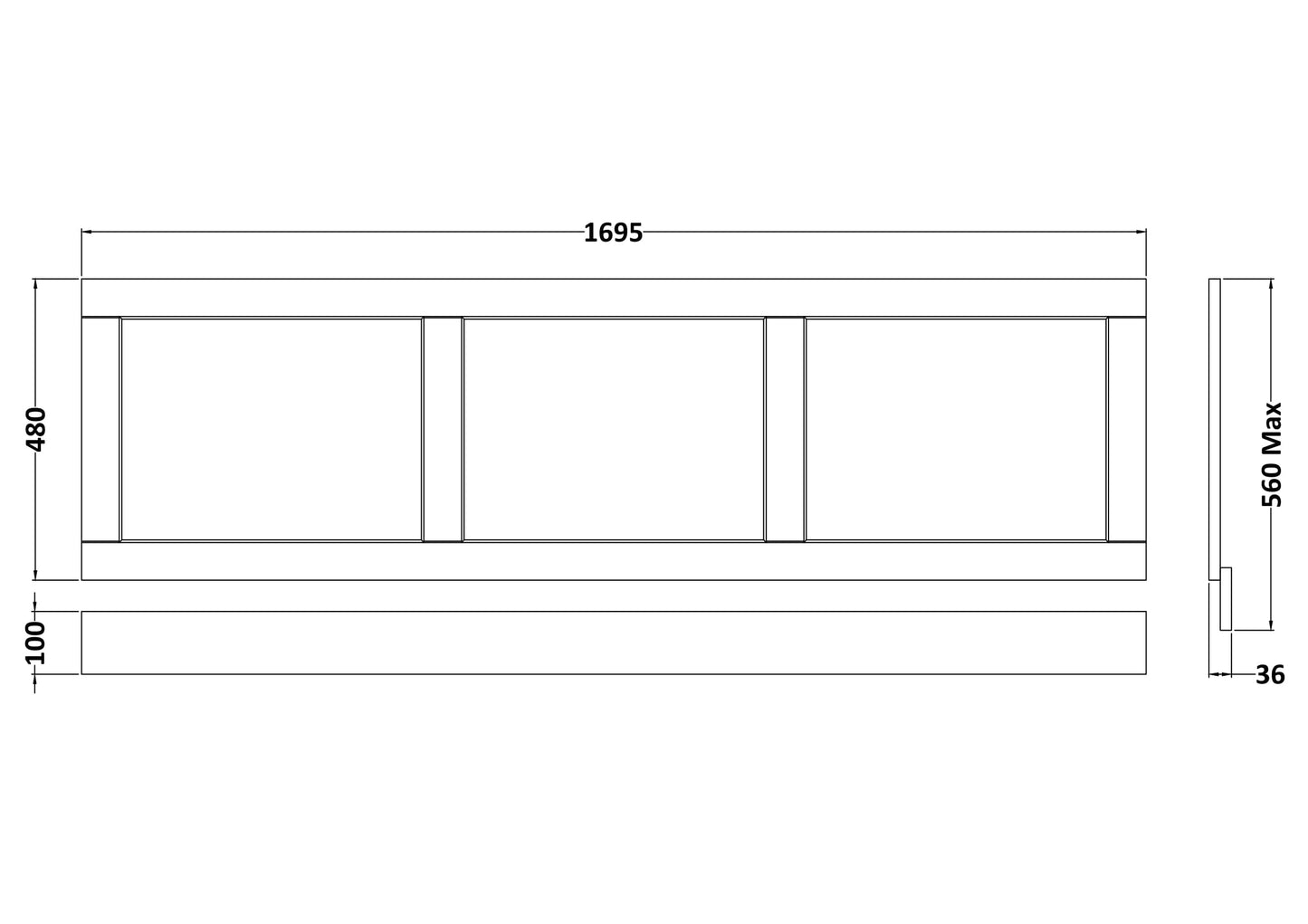 Hudson Reed Old London Front Bath Panels