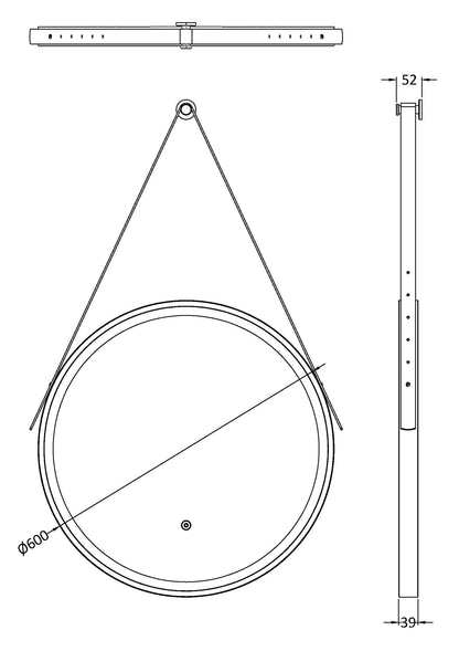 Nuie Round Illuminated Mirror