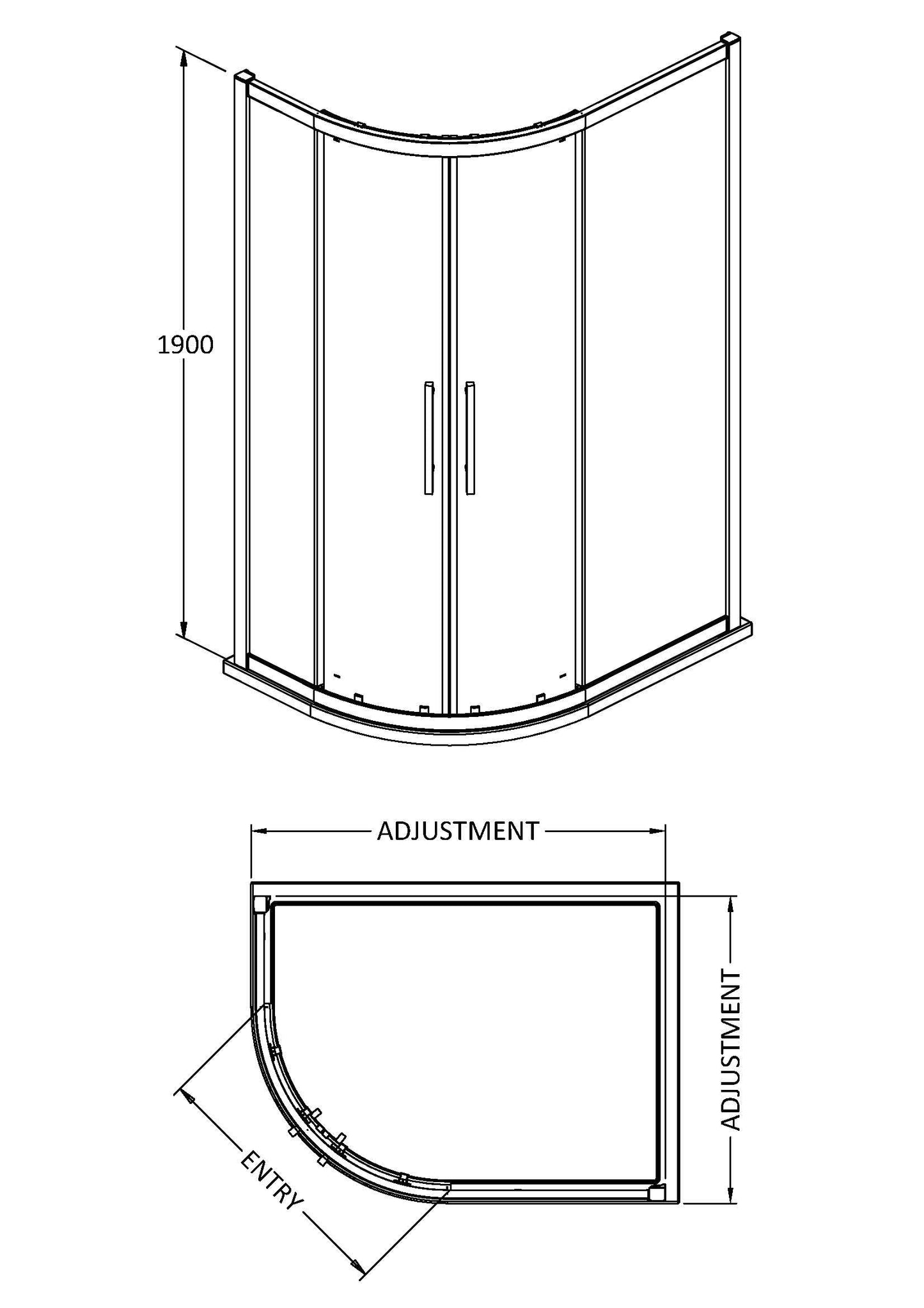 Hudson Reed Apex Offset Quadrant