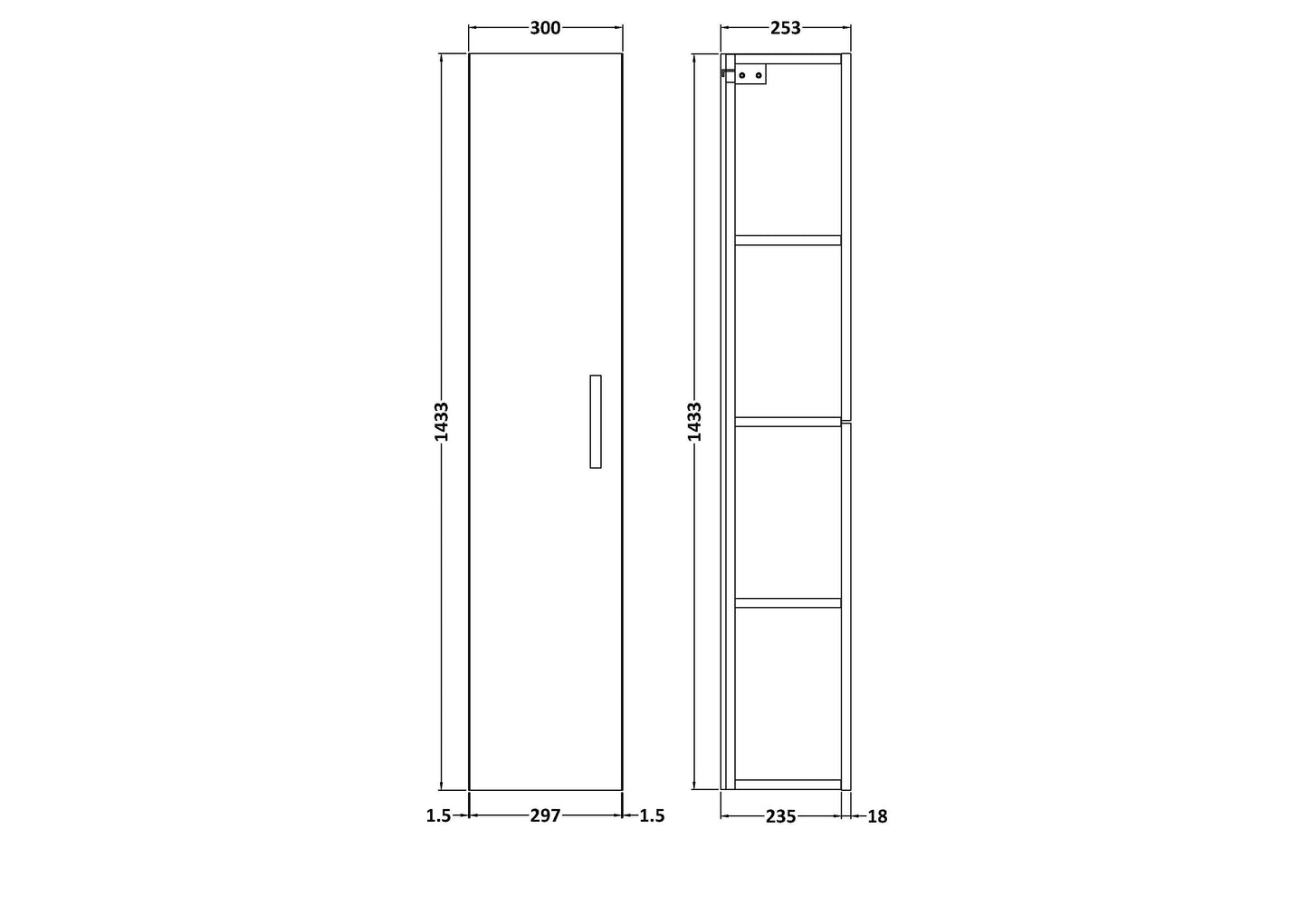 Nuie Athena 300mm Tall Unit