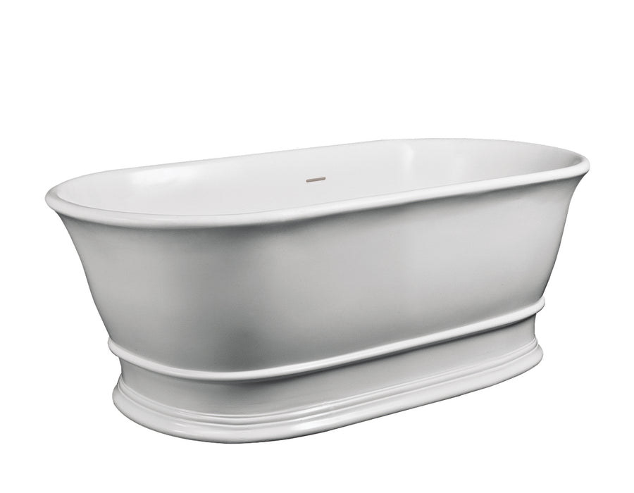 Hudson Reed Farringdon Double Ended Freestanding 1555mm Bath With Push Button Waste