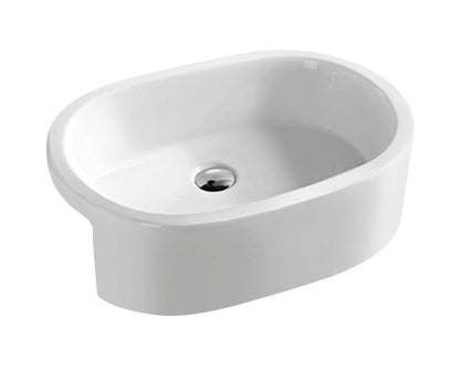 Nuie Semi-recessed basin - White