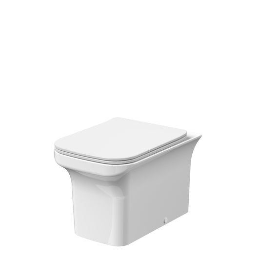 Nuie Ava Rimlesst Back to Wall Toilet with Sandwich Seat