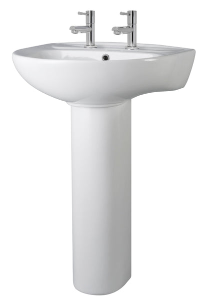 Nuie Melbourne 550mm Basin & Pedestal