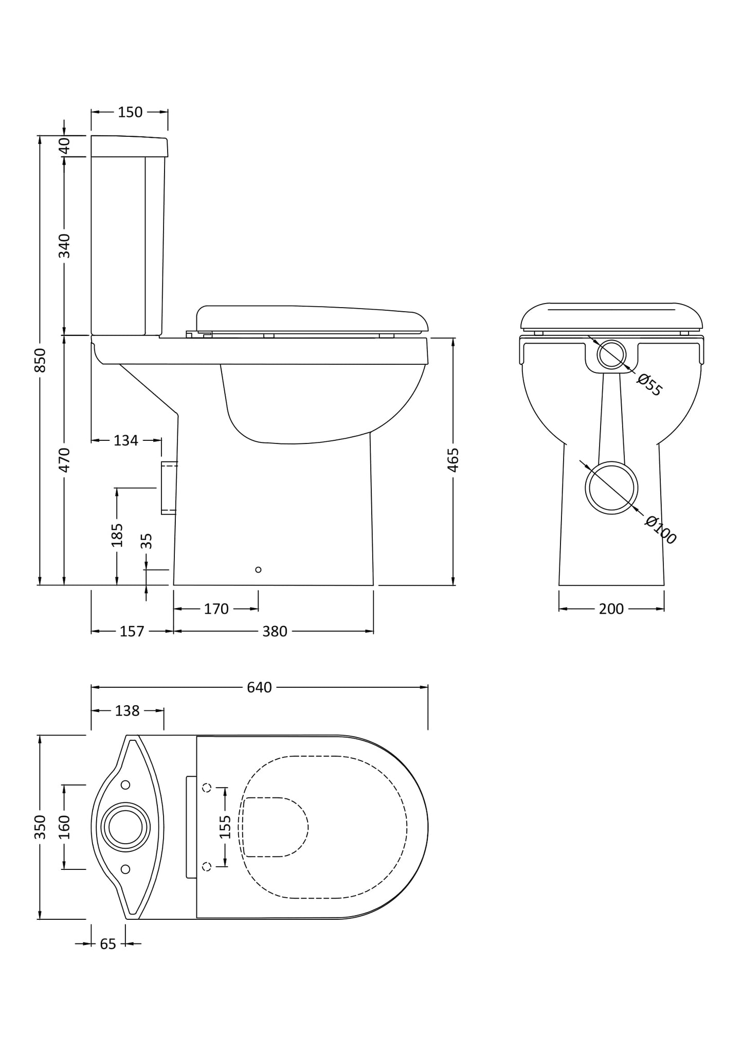 Nuie IVO Comfort Height Toilet & Cistern