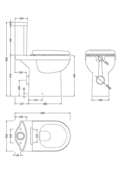 Nuie IVO Comfort Height Toilet & Cistern