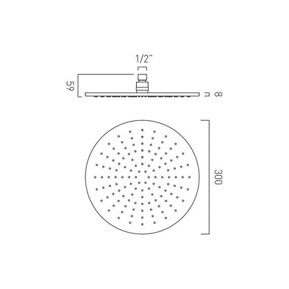 Vado Nebula Single Function Shower Head