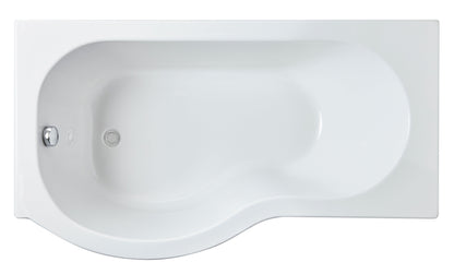 Nuie P Style Shower Bath with optional Curved Shower Screen