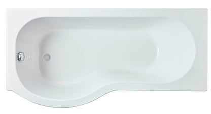 Nuie P Style Shower Bath with optional Curved Shower Screen