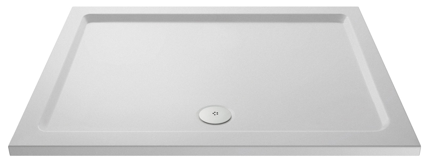 Nuie Large Rectangular Shower Tray -  Centre waste hole