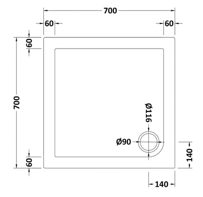 Nuie Square Shower Tray