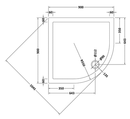 Hudson Reed Quadrant Shower Tray