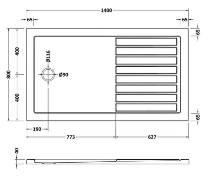 Nuie Wetroom Shower Tray