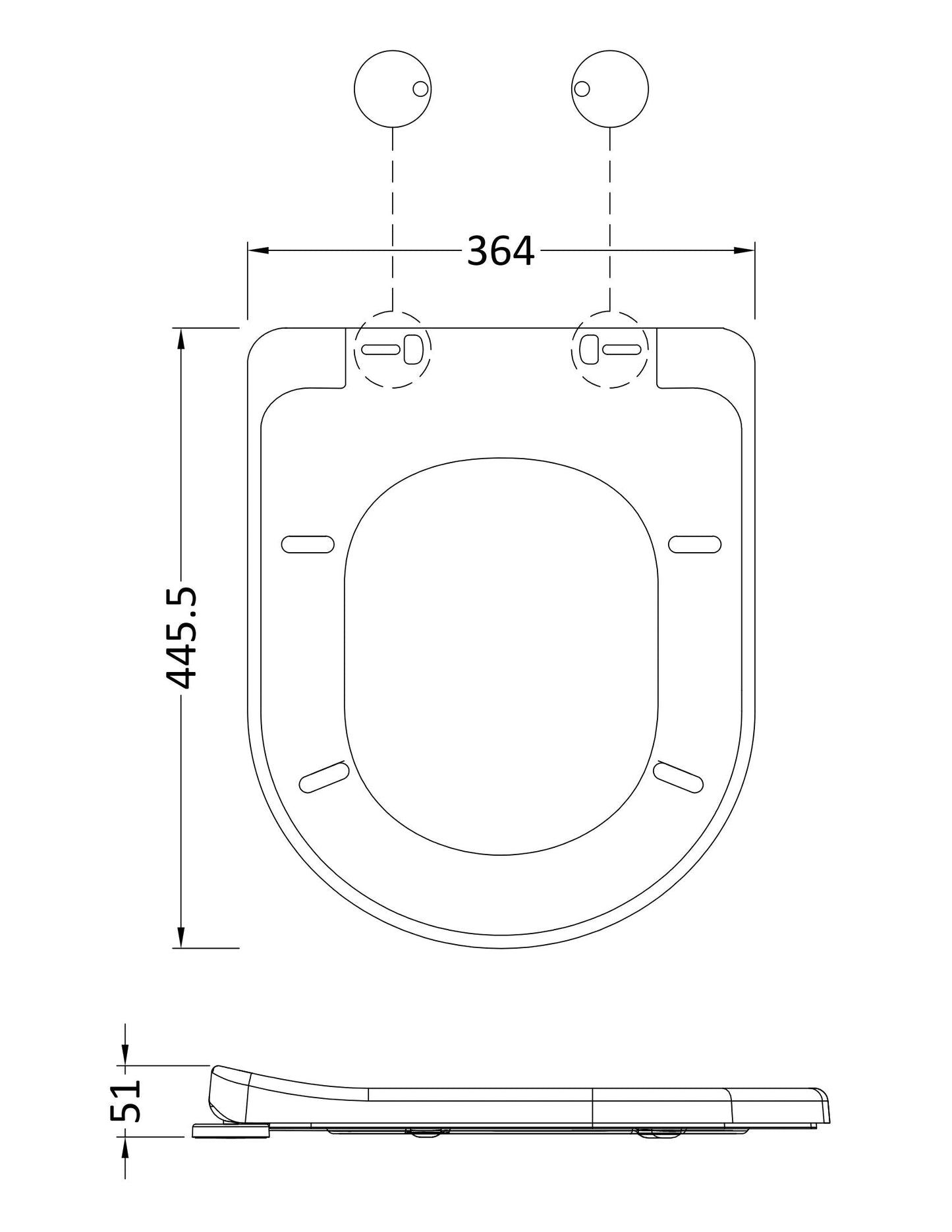 Hudson Reed D Shaped Soft Close Toilet Seat