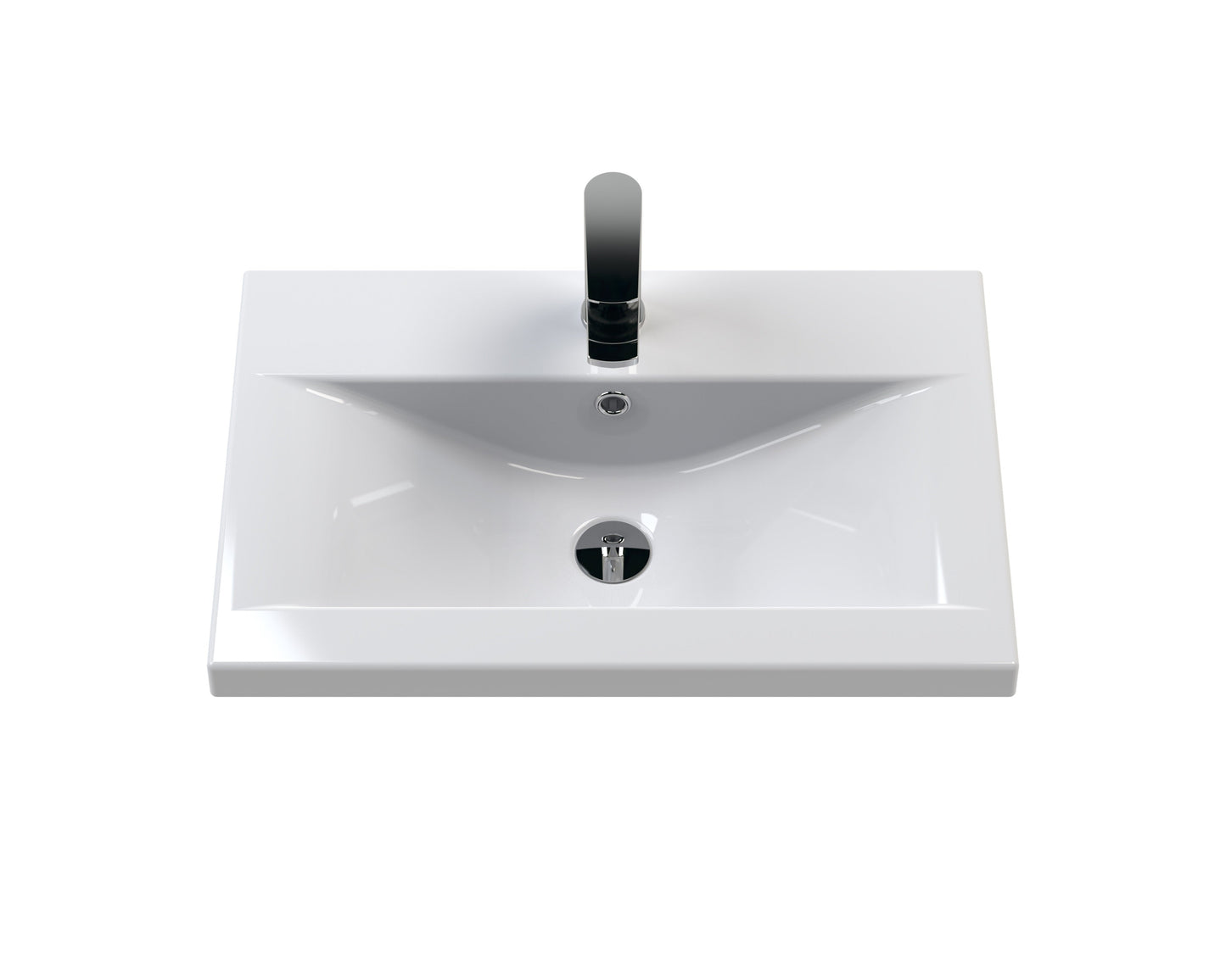 Nuie Deco 600mm Wall Hung 2 Drawer Vanity & Basin