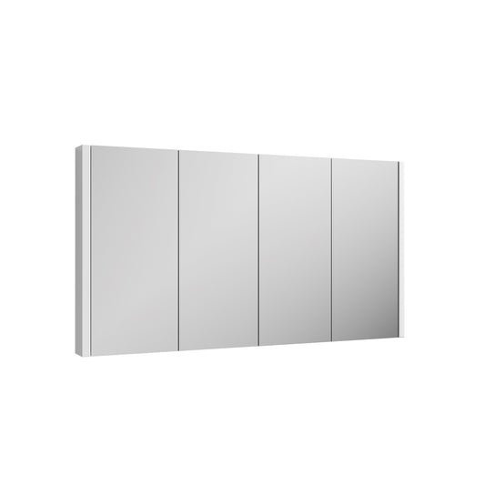 Nuie Eden 1200mm 4-Door Mirror Cabinet - White