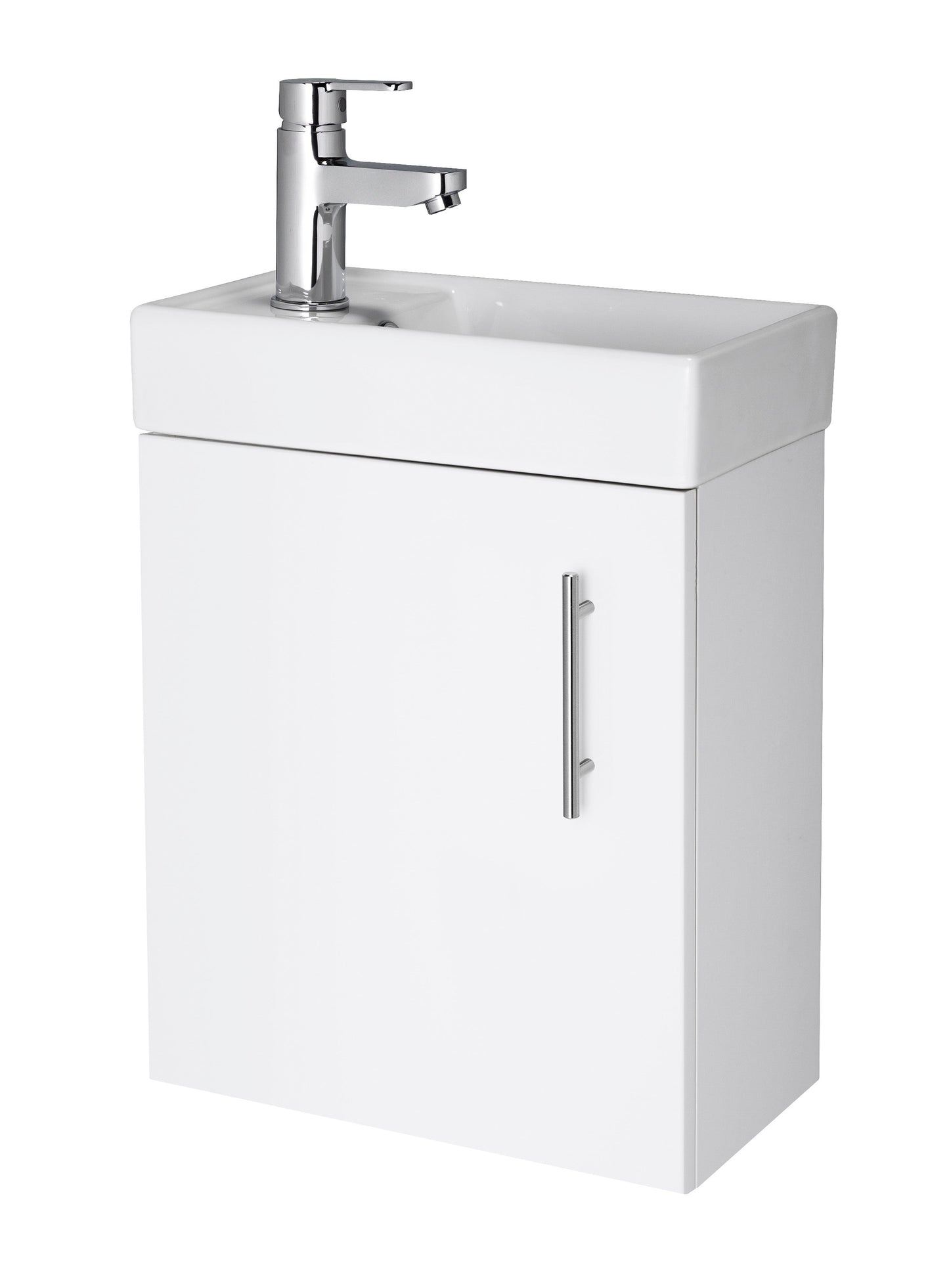 Nuie Vault Wall Hung 400mm 1-Door Vanity and Basin