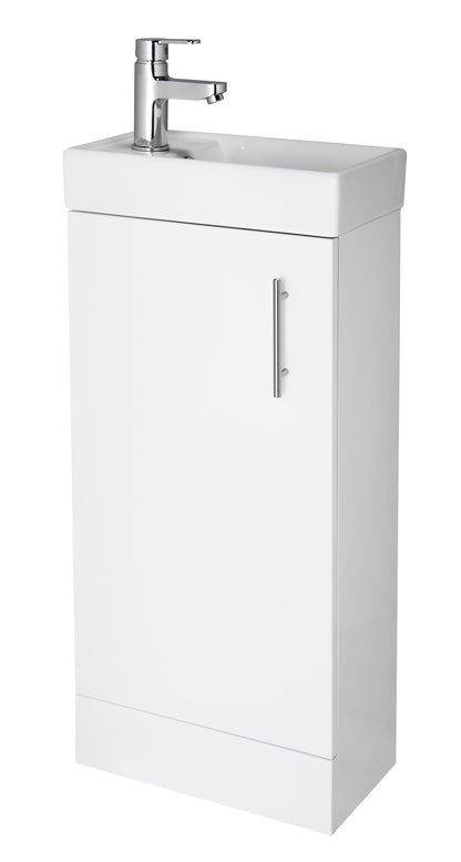 Nuie Vault Floorstanding 400mm 1-Door Vanity and Basin