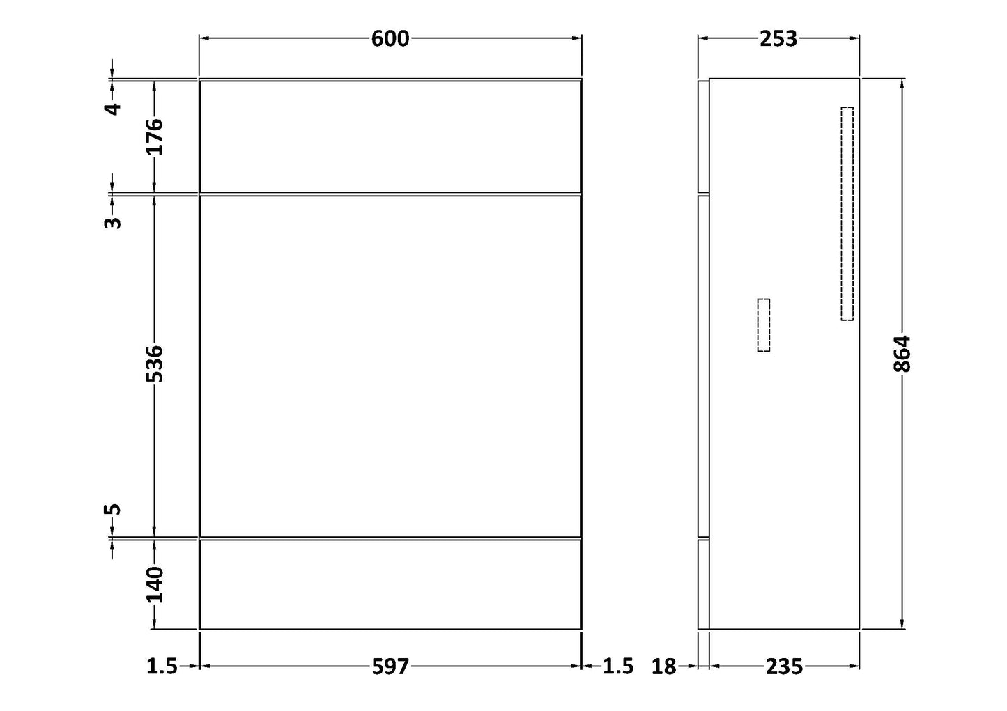 Hudson Reed Fusion Slimline Single Fitted WC Unit