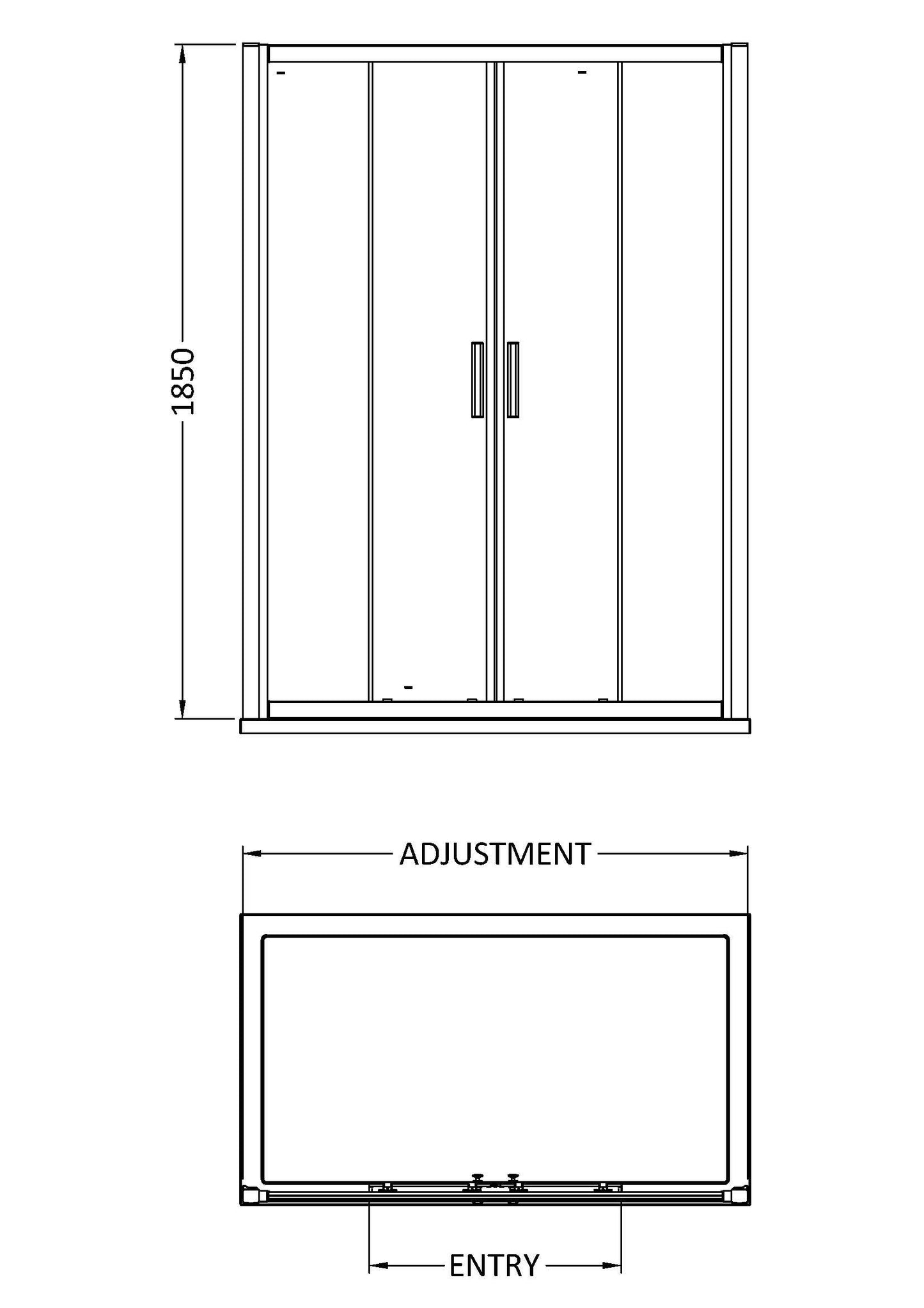 Hudson Reed Pacific Double Sliding Door