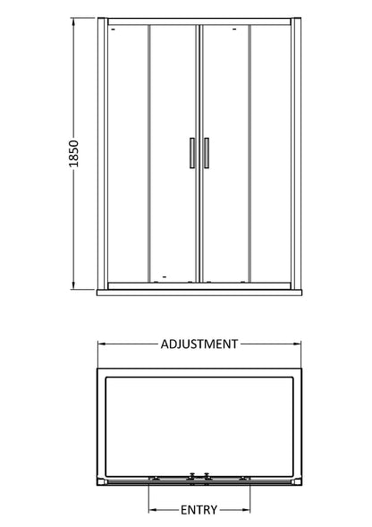 Hudson Reed Pacific Double Sliding Door