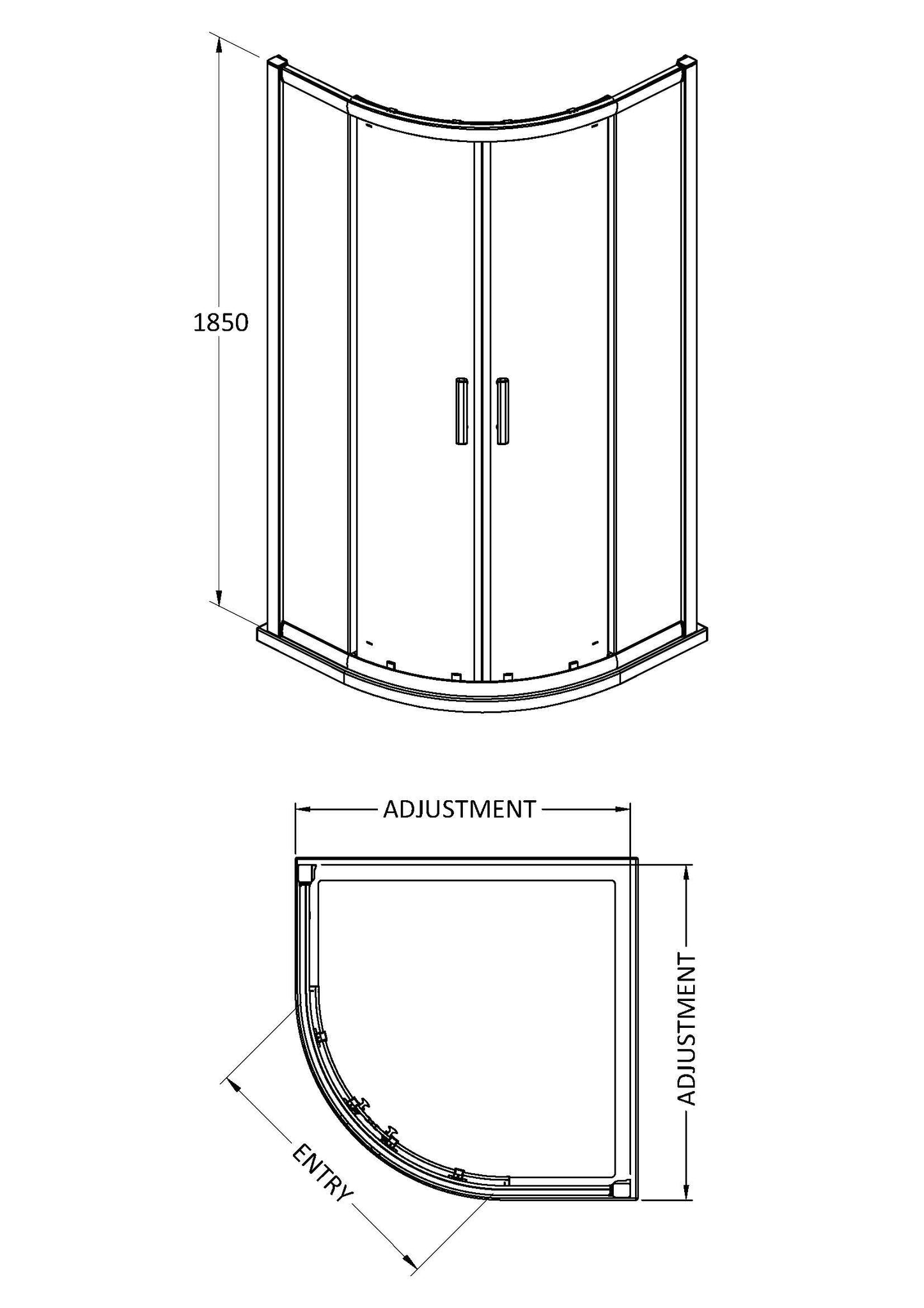 Hudson Reed Pacific Quadrant doors