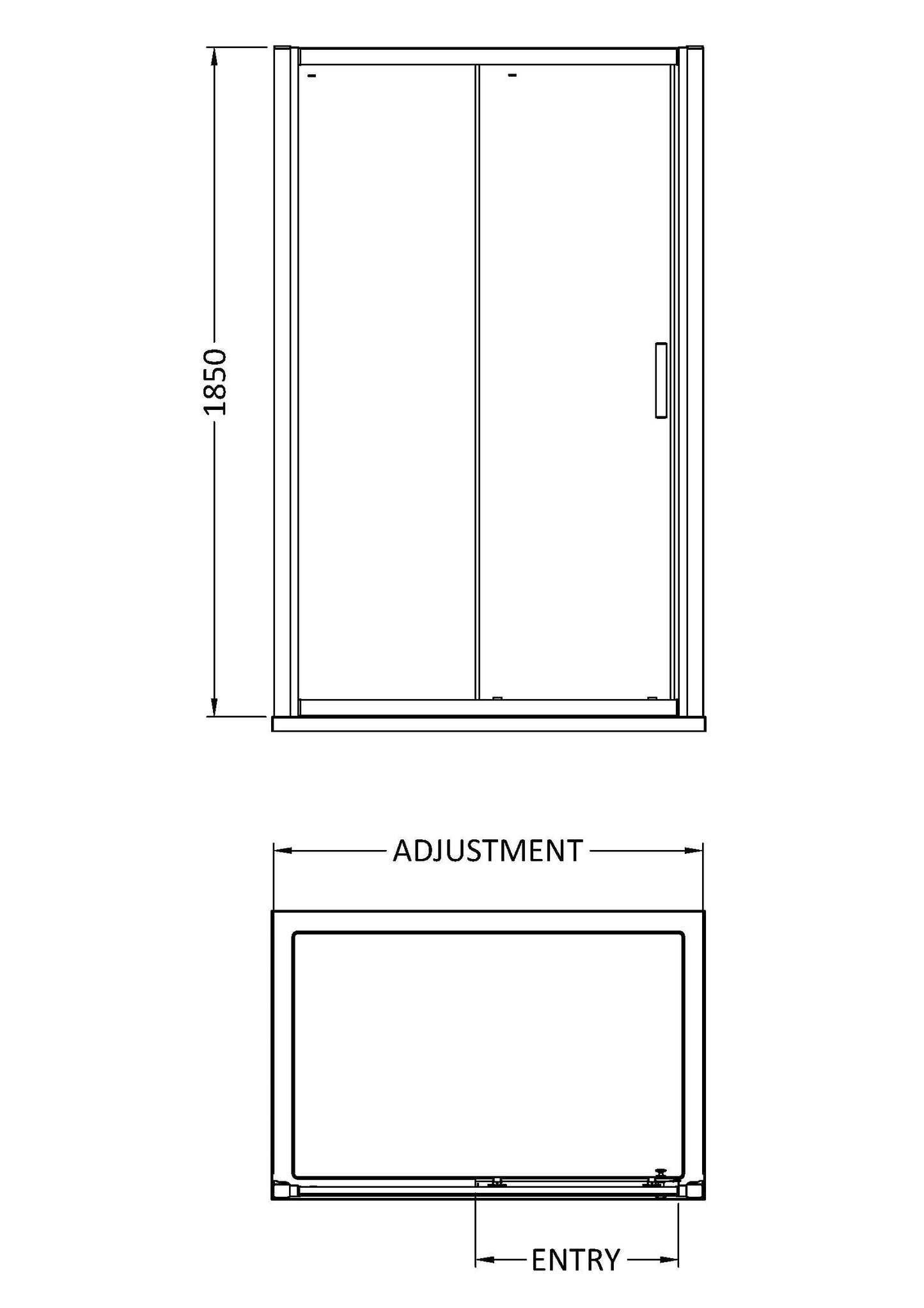 Hudson Reed Pacific Single Sliding Door