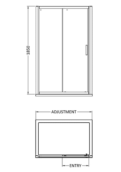 Hudson Reed Pacific Single Sliding Door