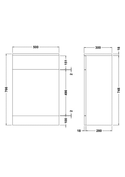 Nuie Mayford Slimline WC Unit