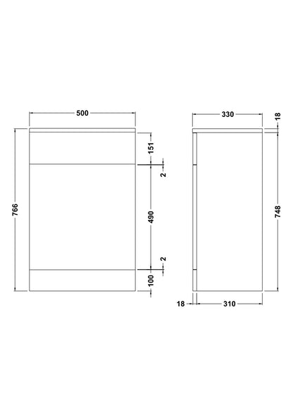 Nuie Mayford Full Depth WC Unit