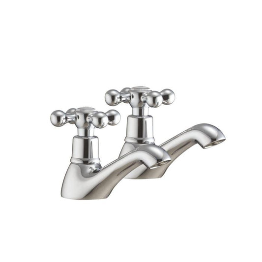 Scudo Classic Deck Mounted Basin Tap (pair) - Chrome