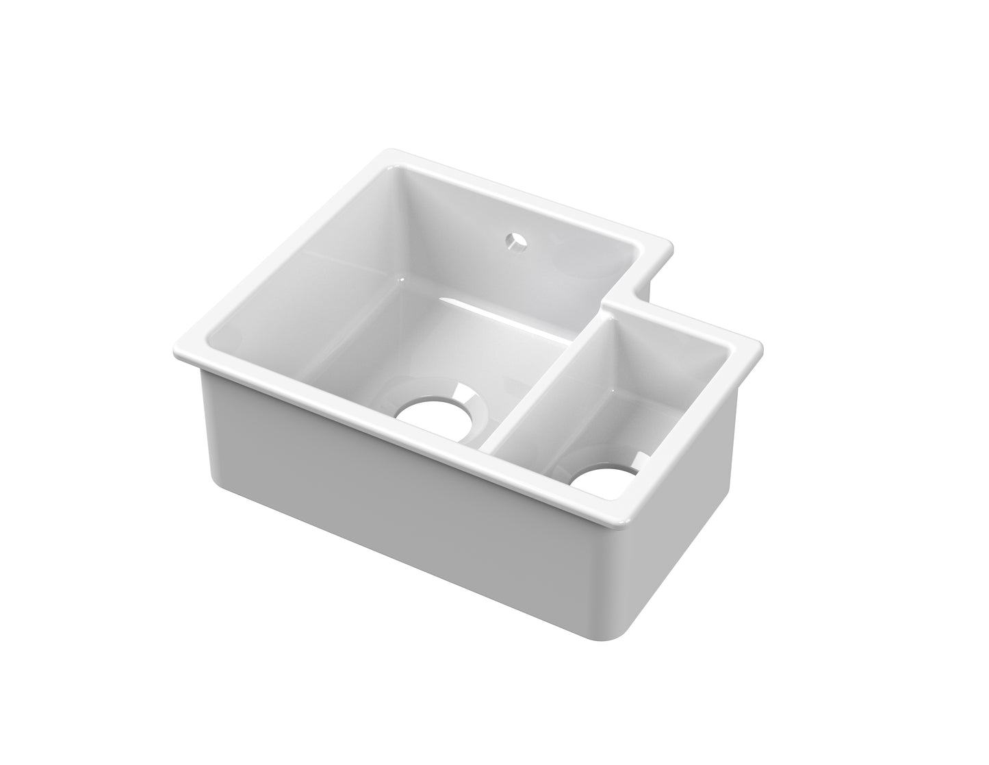 Nuie Undermount Sink Central Waste 1.5 Bowl 549 x 441 x 195